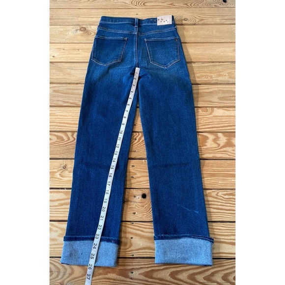 NEW Serra Retreat Roll Cuff Straight Leg Jeans Size 00 Women’s Blue - Picture 8 of 9